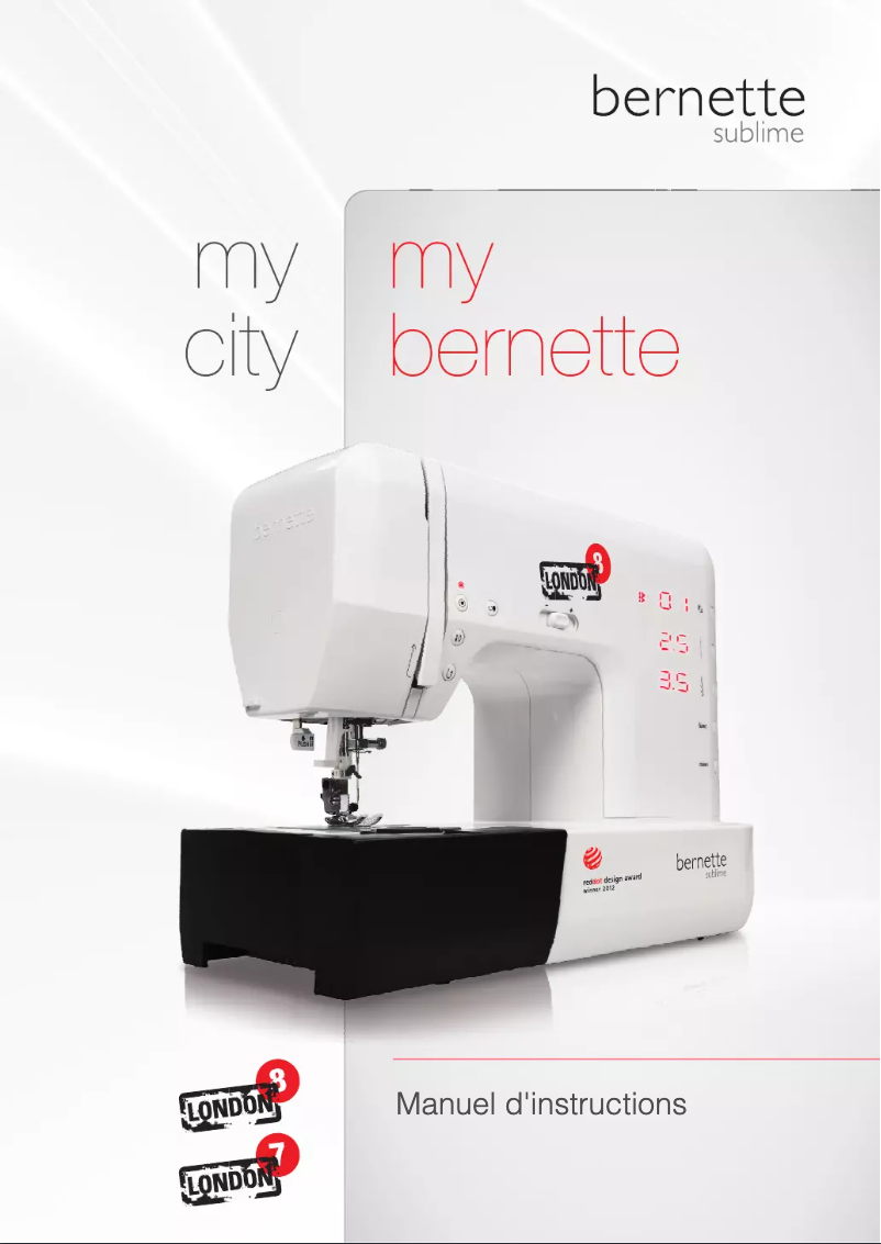 Image de la première page du manuel de l'appareil Bernette London-8