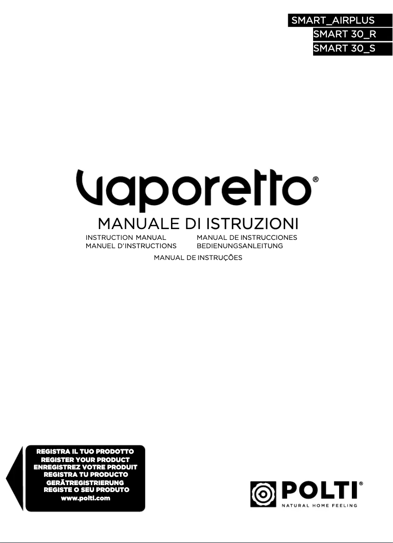 Image de la première page du manuel de l'appareil Vaporetto Smart 30 R