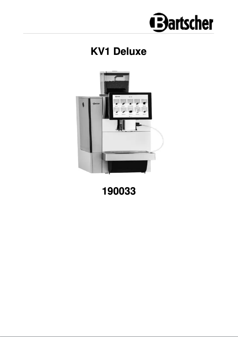 Page 1 de la notice Fiche technique Bartscher KV1 Deluxe