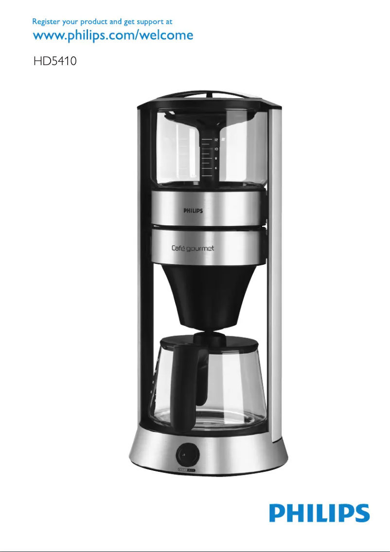 Page 1 de la notice Manuel utilisateur Philips Aluminium Collection HD5410