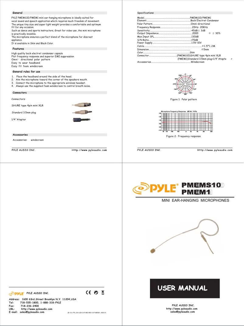 Image de la première page du manuel de l'appareil PMEMS10