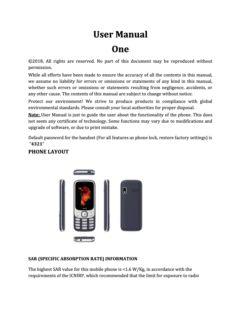 Page n°1 - Manuel utilisateur Lava One