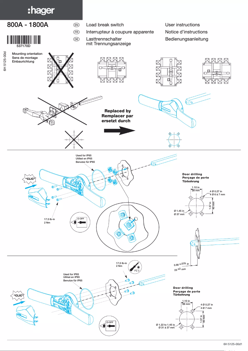 Page n°1 - Manuel utilisateur Hager HA462