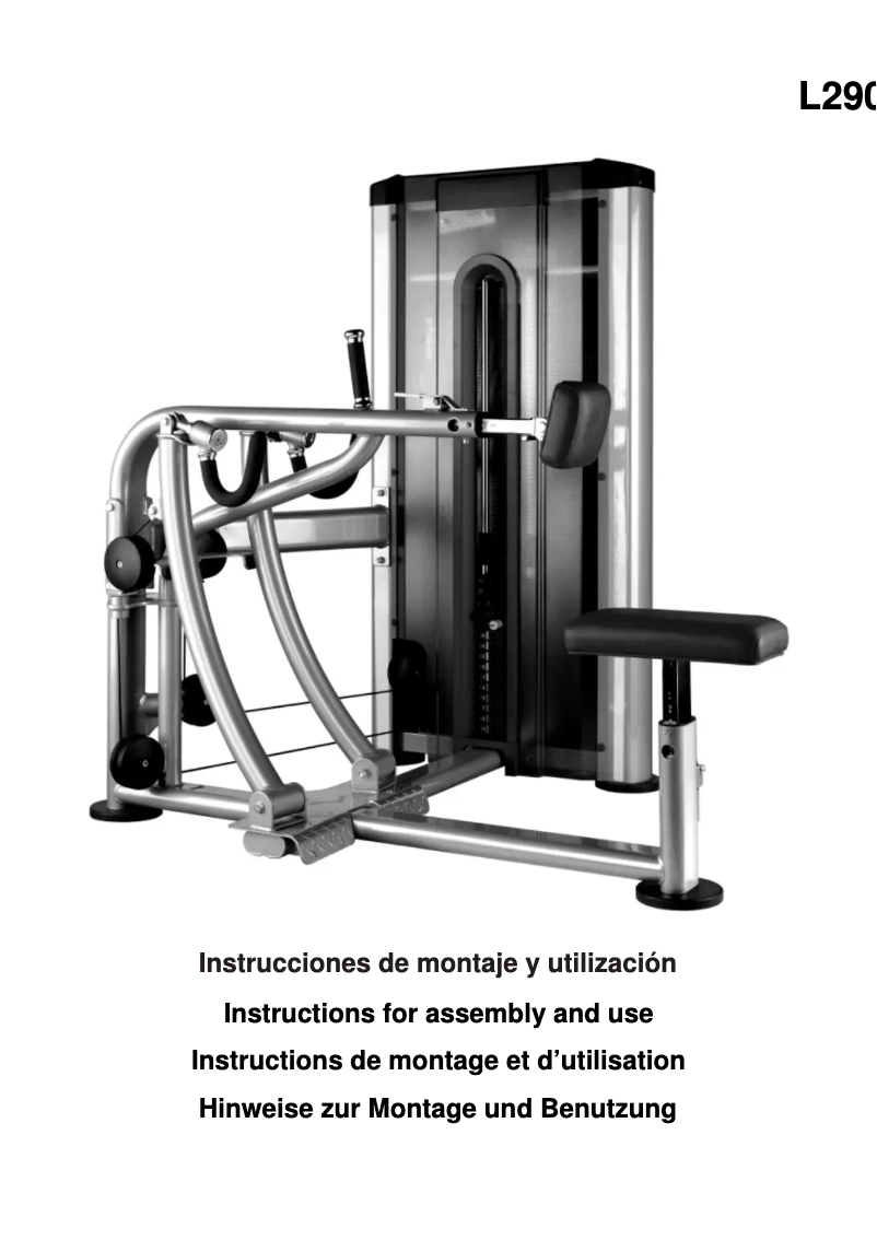 Page 1 de la notice Manuel utilisateur BH Fitness L290