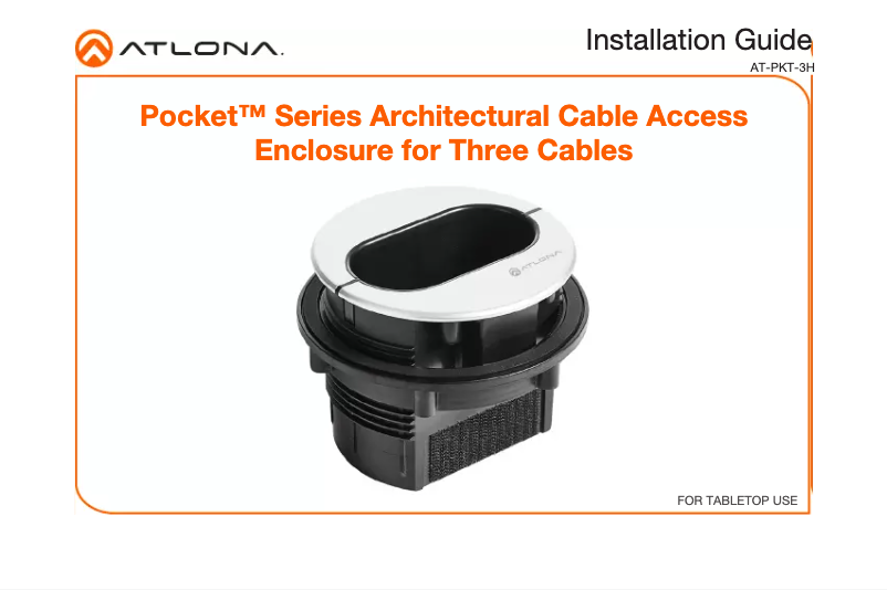 Page 1 de la notice Manuel utilisateur Atlona AT-PKT-3H