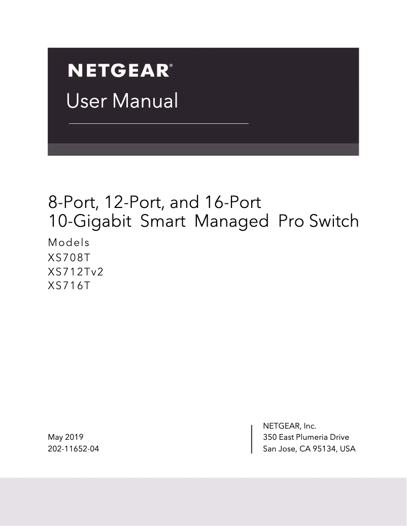 Page n°1 - Manuel utilisateur Netgear XS712Tv2