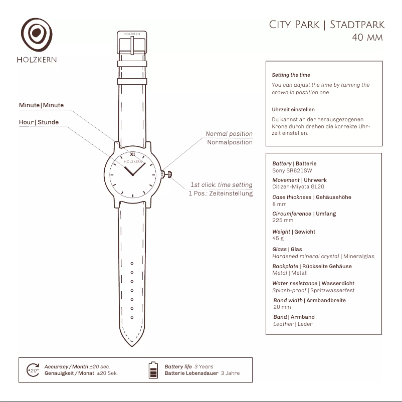 Page n°1 - Manuel utilisateur Holzkern Stanley Park