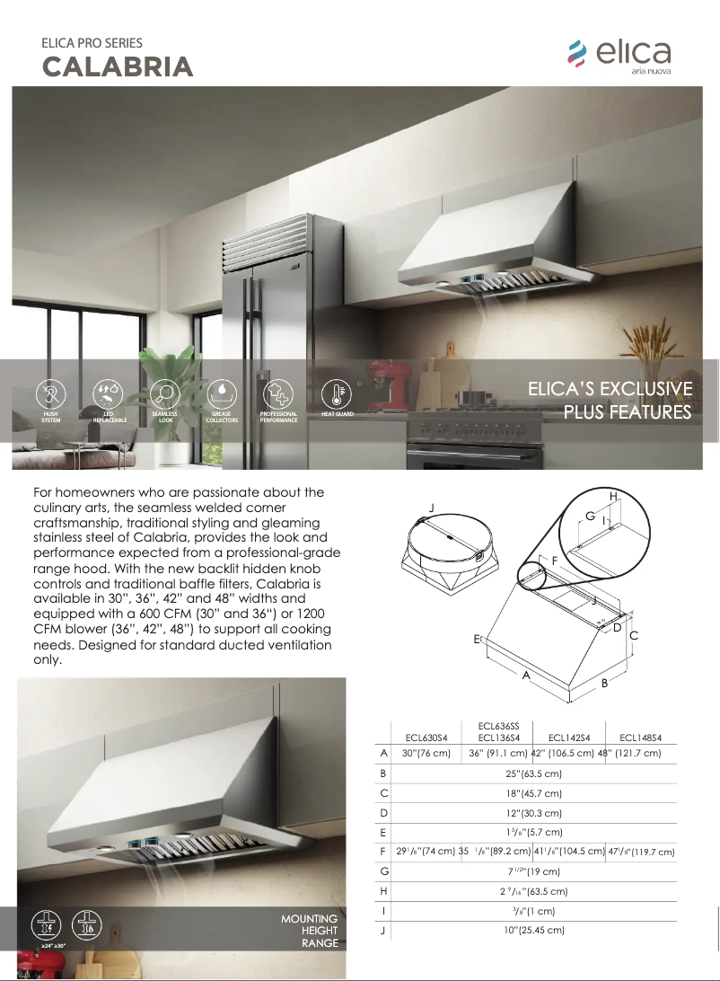 Image de la première page du manuel de l'appareil Calabria ECL142S4