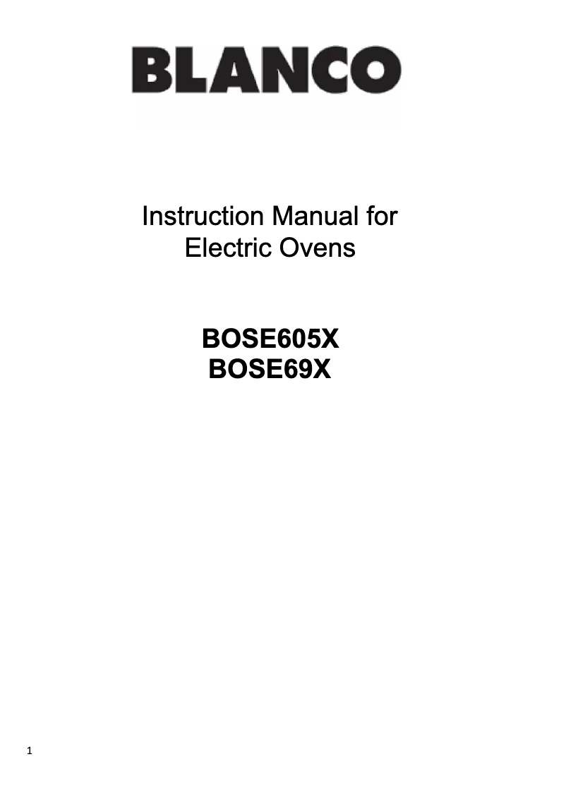 Page 1 de la notice Manuel utilisateur BLANCO BOSE605X