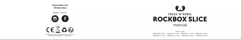 Page 1 de la notice Manuel utilisateur Fresh 'n Rebel Rockbox Slice