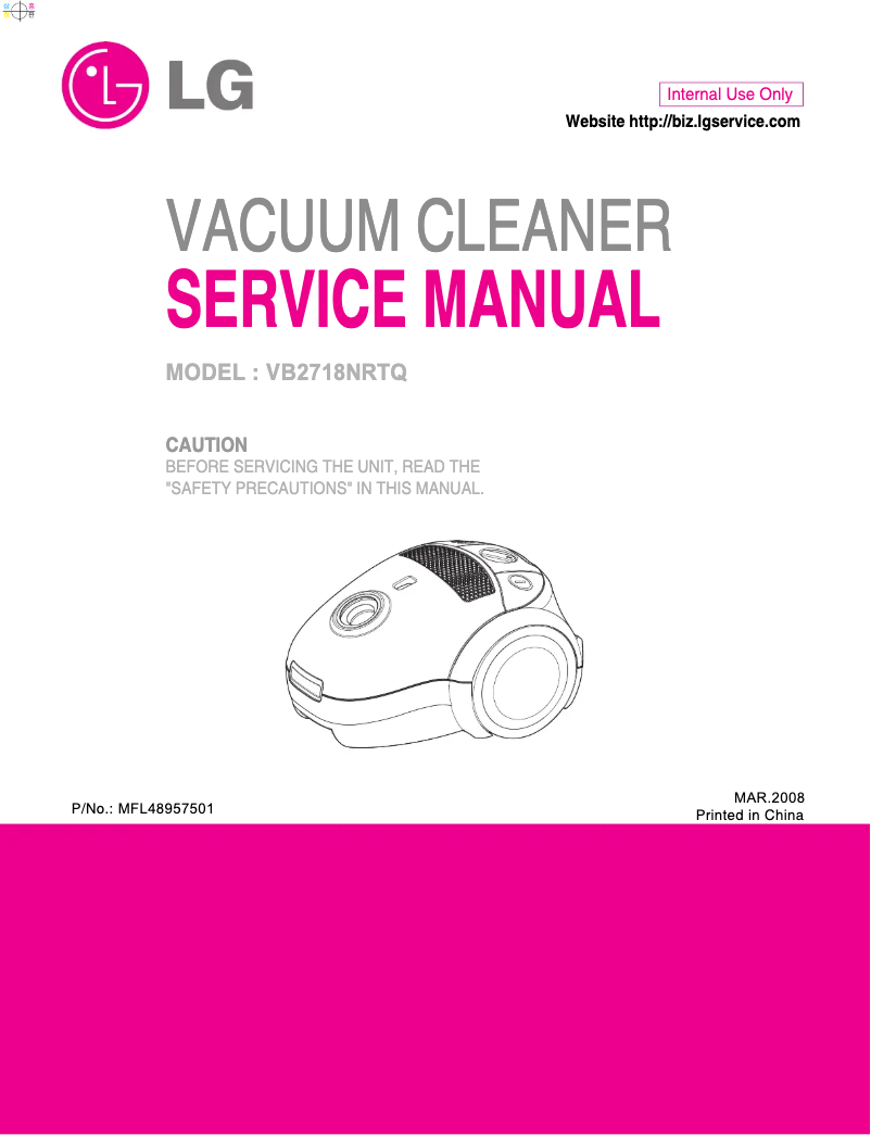 Page n°1 - Manuel utilisateur LG VC3817RU