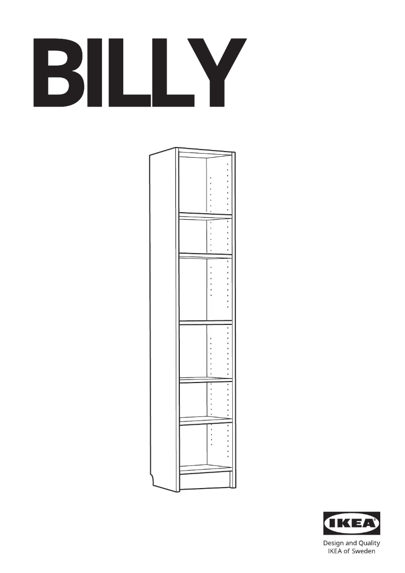 Página 1 del manual Manual de usuario Ikea BILLY 604.773.82