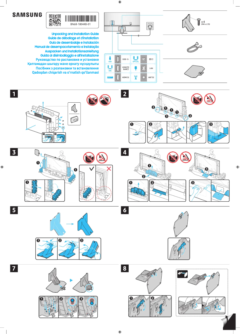 Página 1 del manual Guía de instalación Samsung QN98QN90DAP