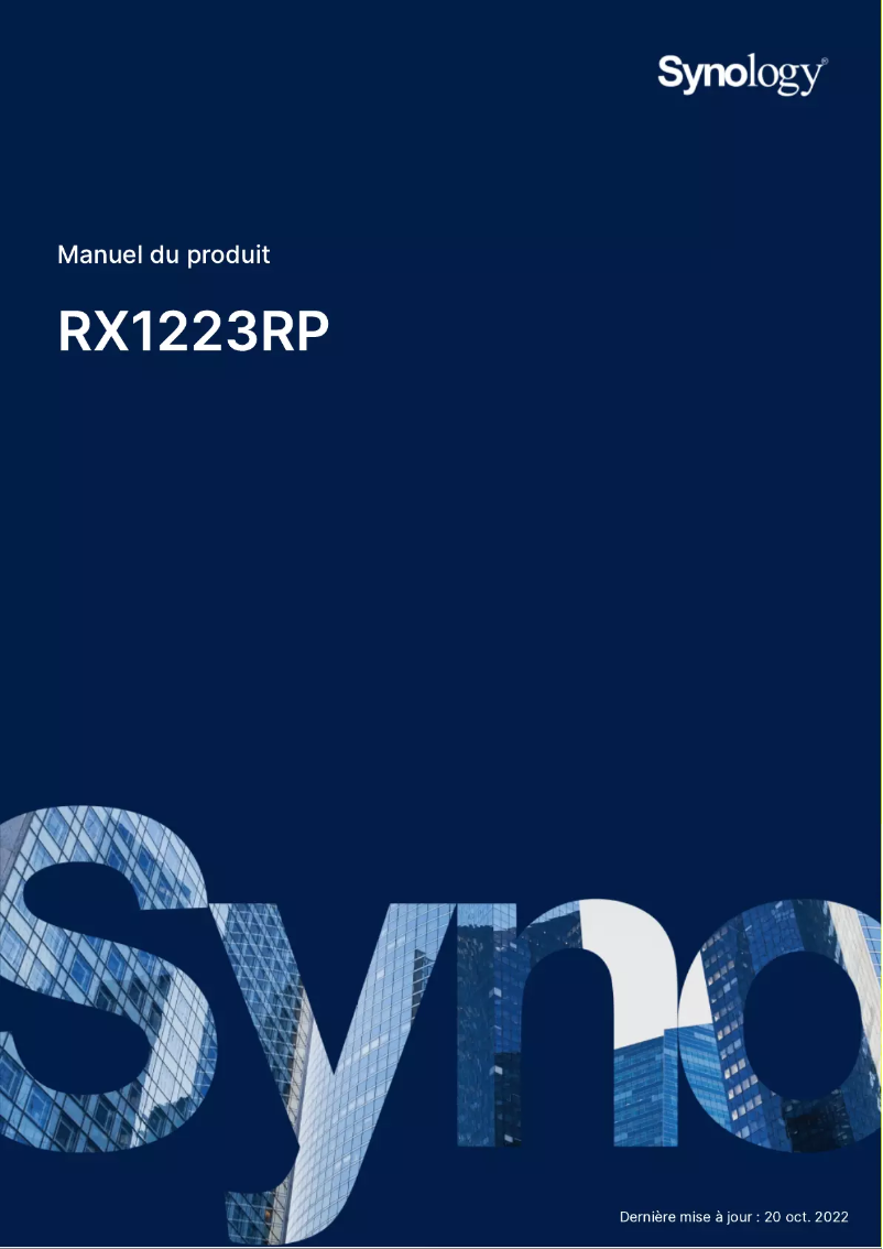 Page n°1 - Manuel utilisateur Synology RX1223RP