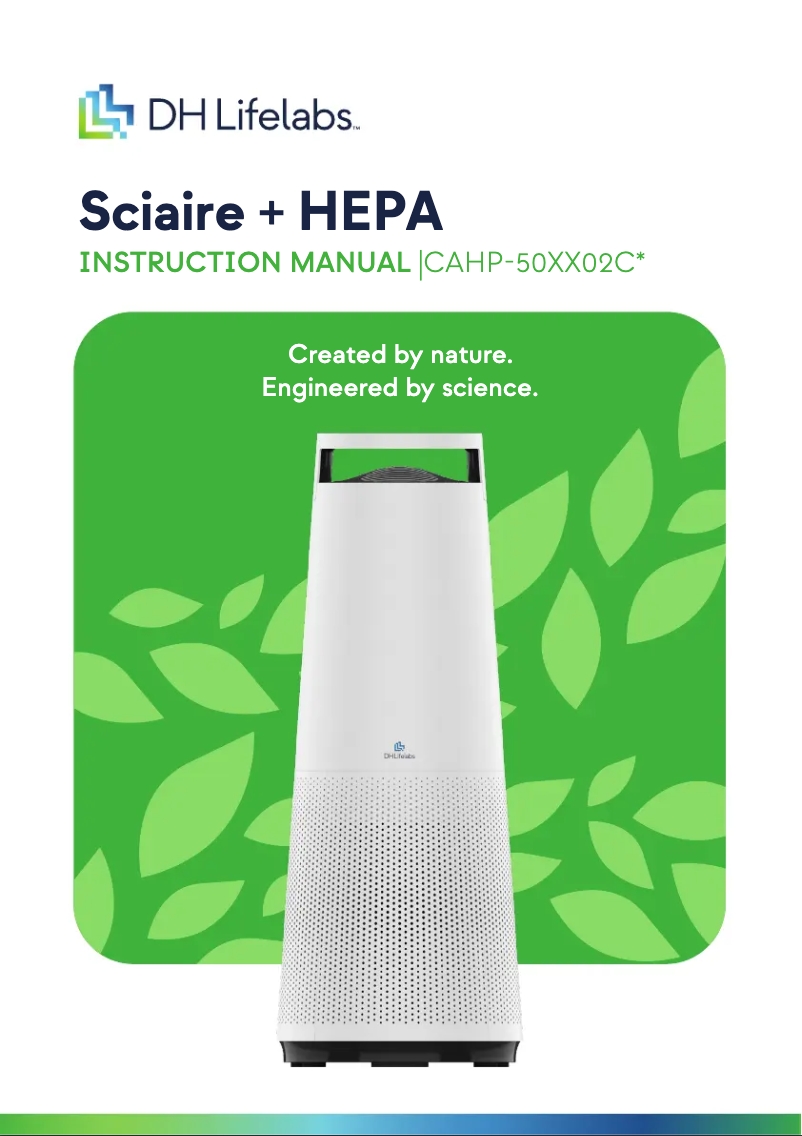 Page 1 de la notice Manuel utilisateur DH Lifelabs Sciaire CAHP-50WC02C