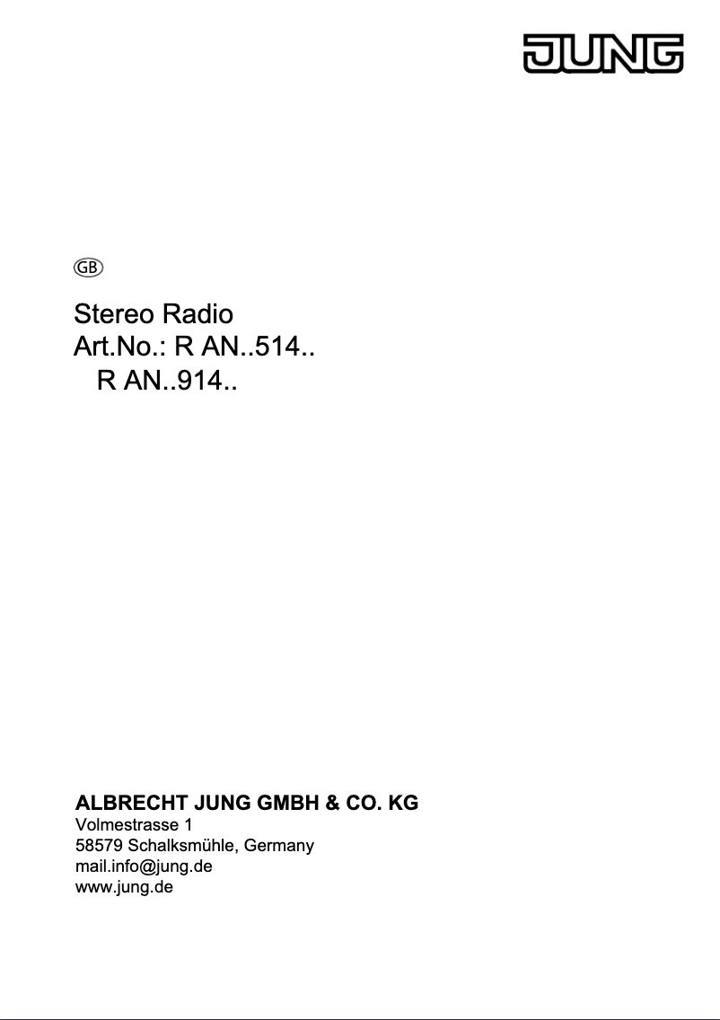 Image de la première page du manuel de l'appareil R AN ES 2914