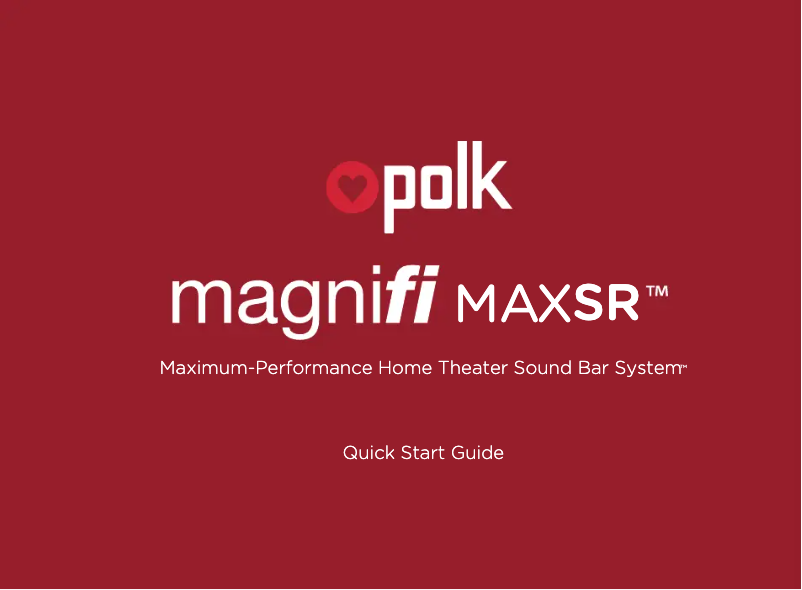 Page 1 de la notice Mode d'emploi Polk MagniFi MAX