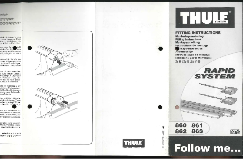 Page 1 de la notice Manuel utilisateur Thule Aero Bar 860