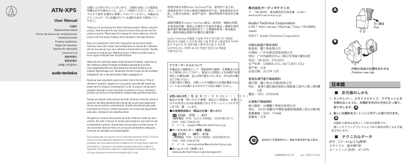 Image de la première page du manuel de l'appareil ATN-XP5