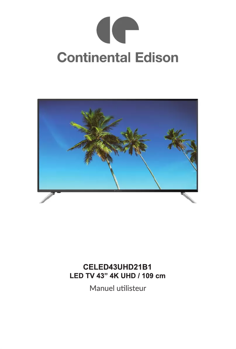 Image de la première page du manuel de l'appareil CELED43UHD21B1