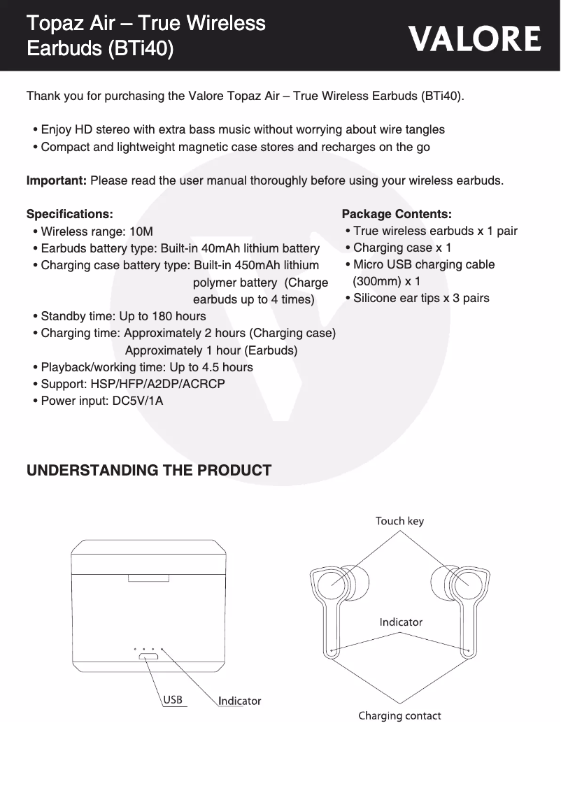 Image de la première page du manuel de l'appareil BTi40