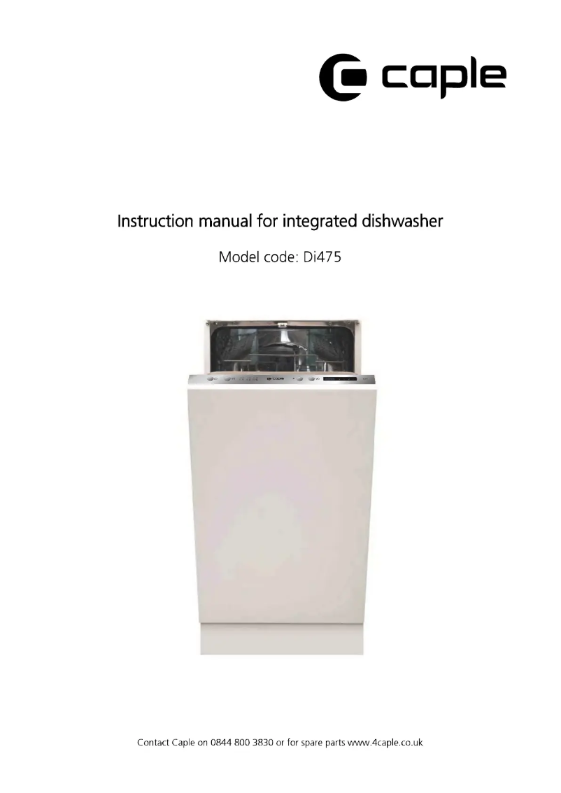 Image de la première page du manuel de l'appareil Di475