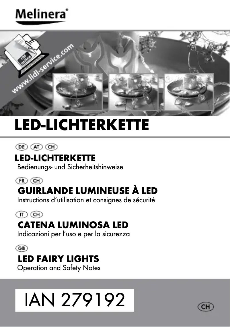 Page 1 de la notice Manuel utilisateur Livarno Lux IAN 279192