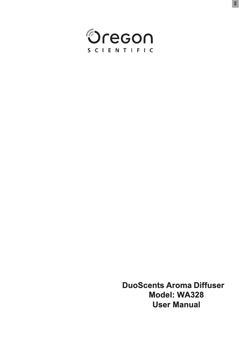 Image de la première page du manuel de l'appareil DuoScents WA328