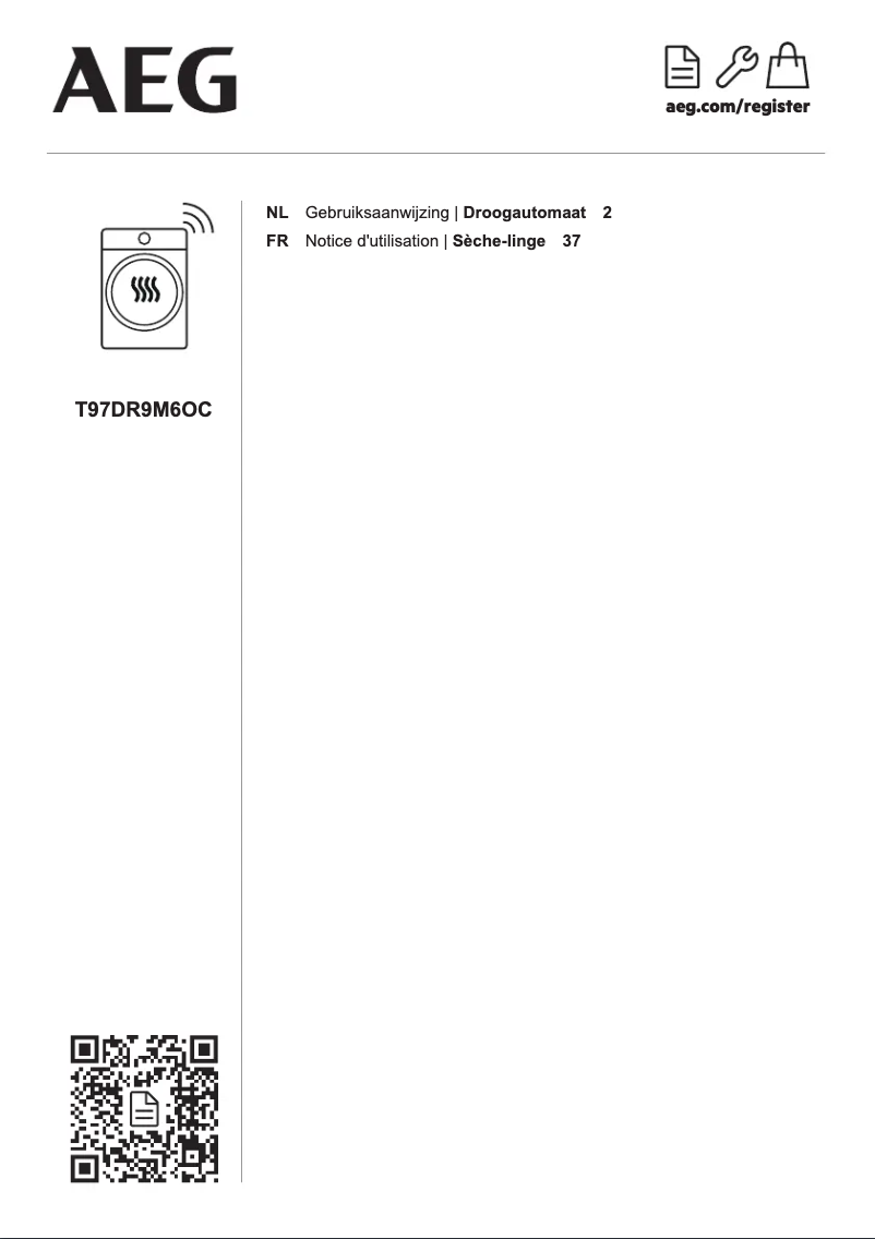 Page 1 de la notice Manuel utilisateur AEG T97DR9M6OC