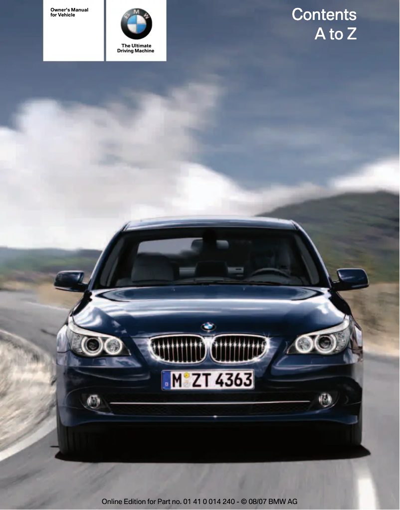 Página 1 del manual Manual de usuario BMW 535i (2008)