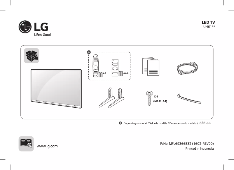 Page 1 de la notice Manuel utilisateur LG 43UH617T