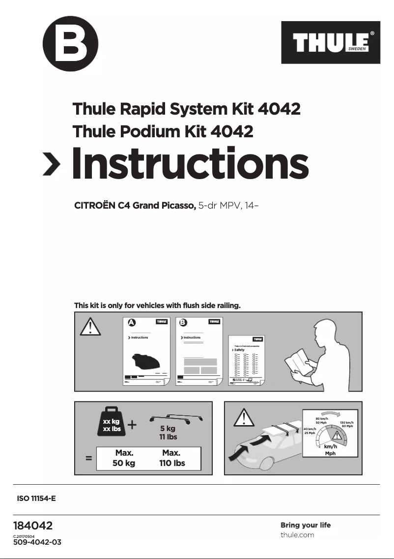 Page n°1 - Manuel utilisateur Thule Rapid System Kit 4042