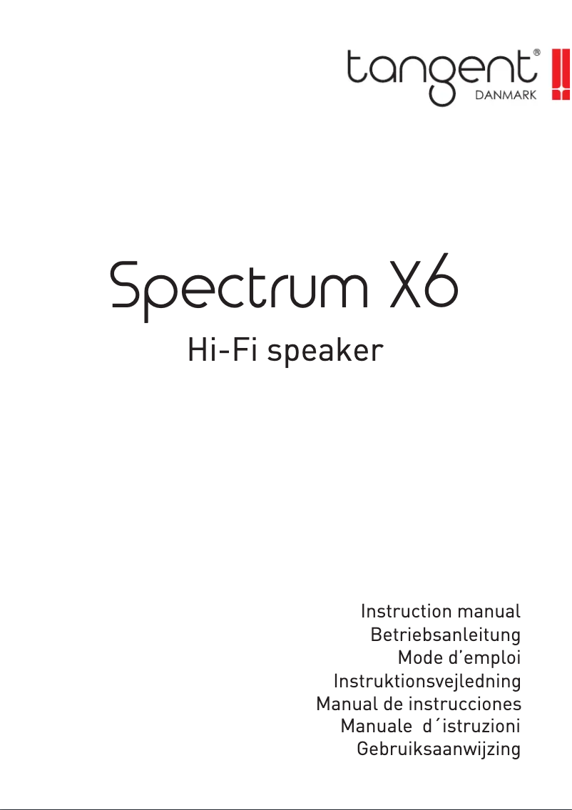 Imagen de la primera página del manual del dispositivo Spectrum X6