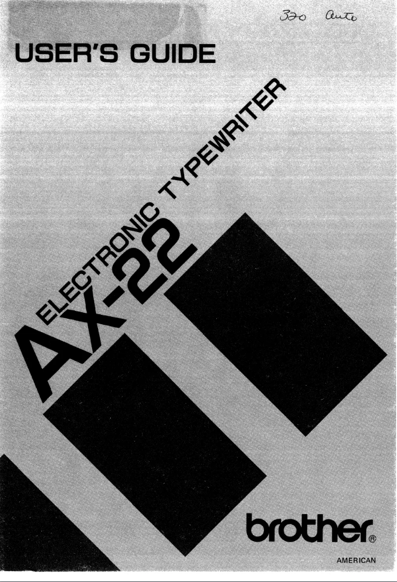 Image de la première page du manuel de l'appareil AX-22