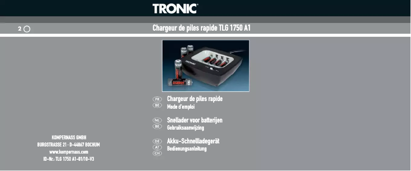 Image de la première page du manuel de l'appareil TLG 1750 A1