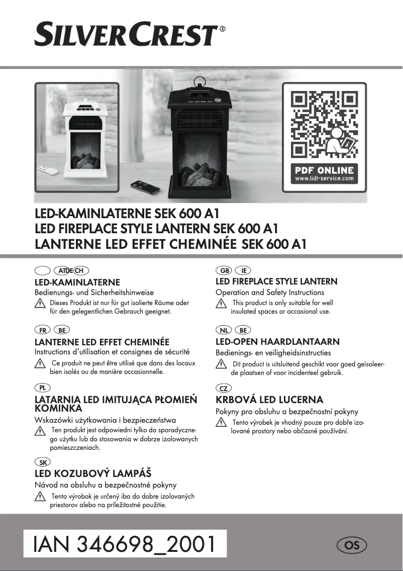 Page n°1 - Manuel utilisateur SilverCrest SEK 600 A1