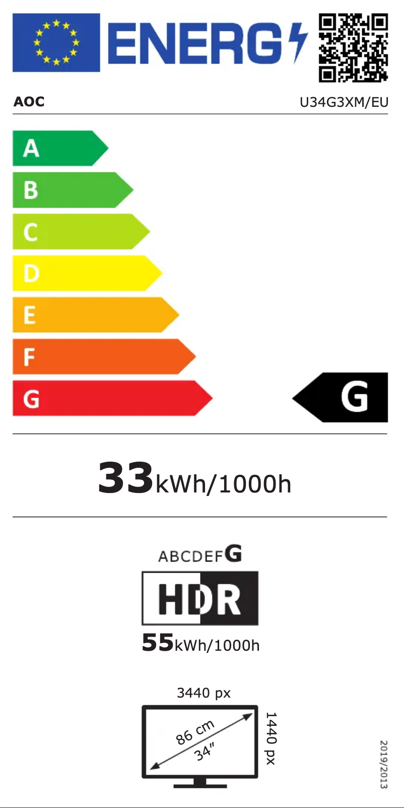 Image de la première page du manuel de l'appareil U34G3XM