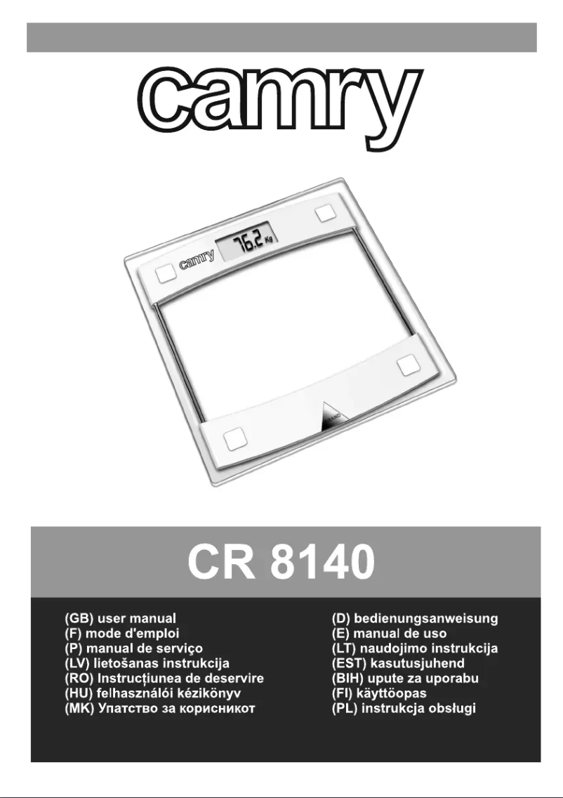 Page 1 de la notice Manuel utilisateur Camry CR 8140