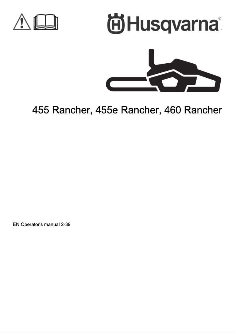 Page n°1 - Manuel utilisateur Husqvarna 460 R