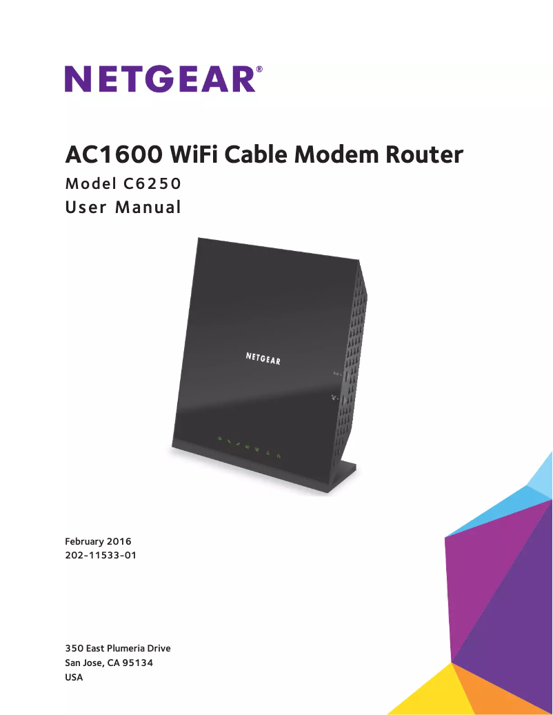 Page 1 de la notice Manuel utilisateur Netgear C6250