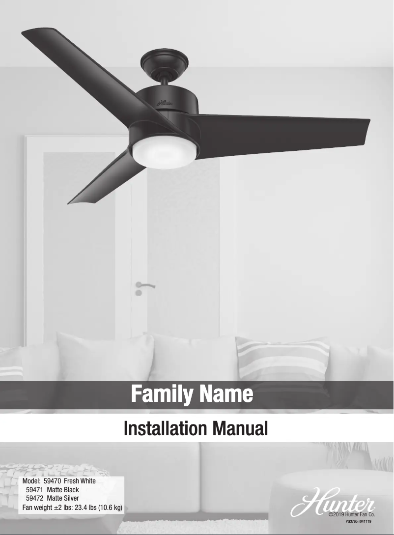 Page 1 de la notice Manuel utilisateur Hunter Havoc 59470