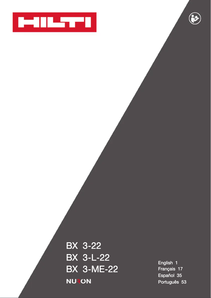 Image de la première page du manuel de l'appareil BX 3-22