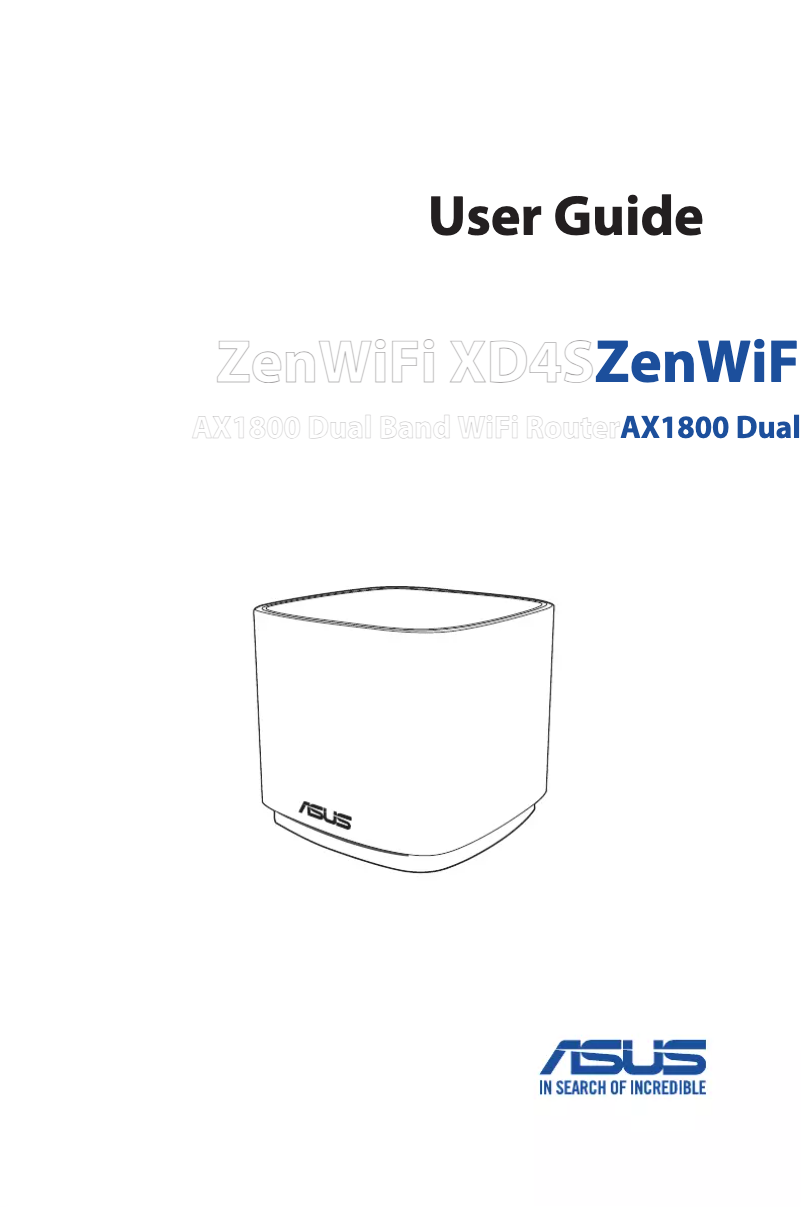Image de la première page du manuel de l'appareil ZenWiFi XD4S