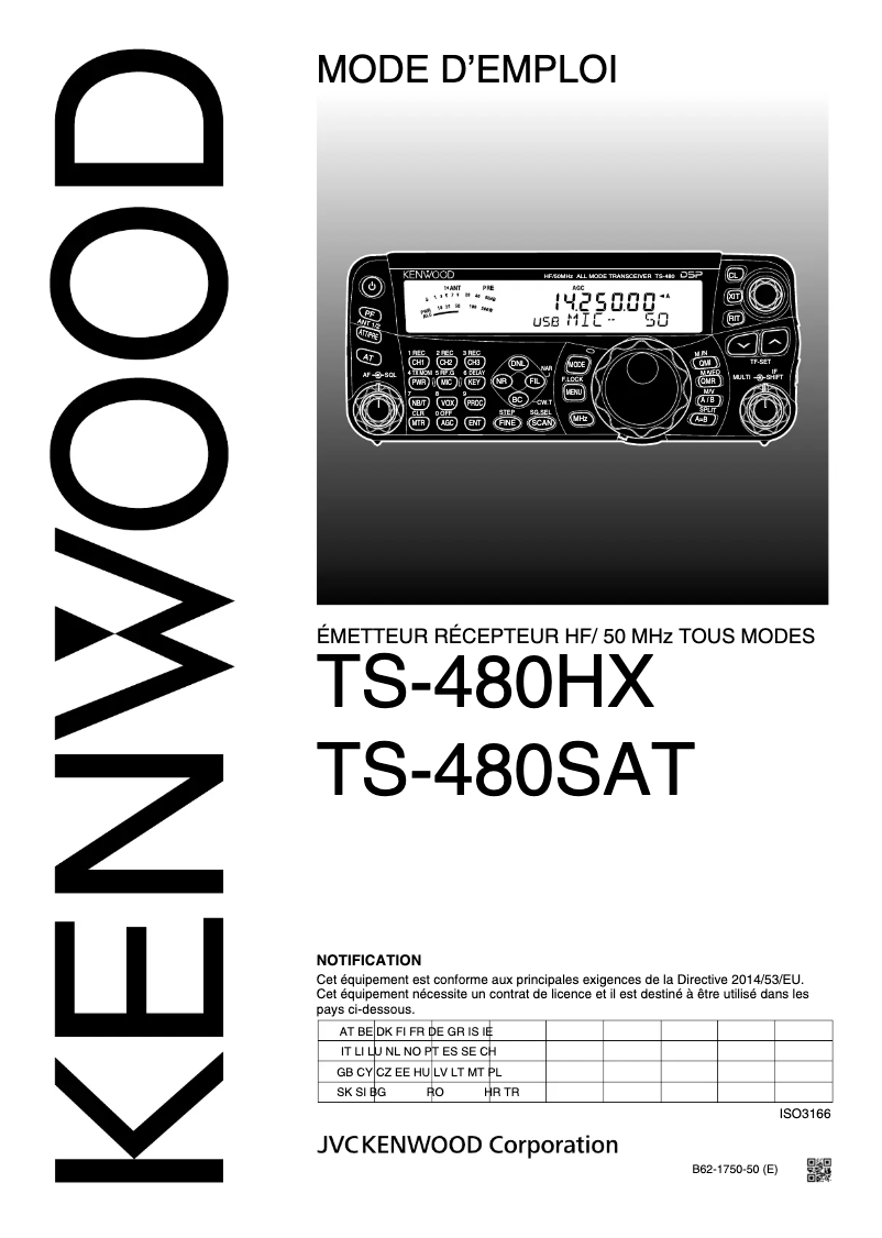 Image de la première page du manuel de l'appareil TS-480SAT