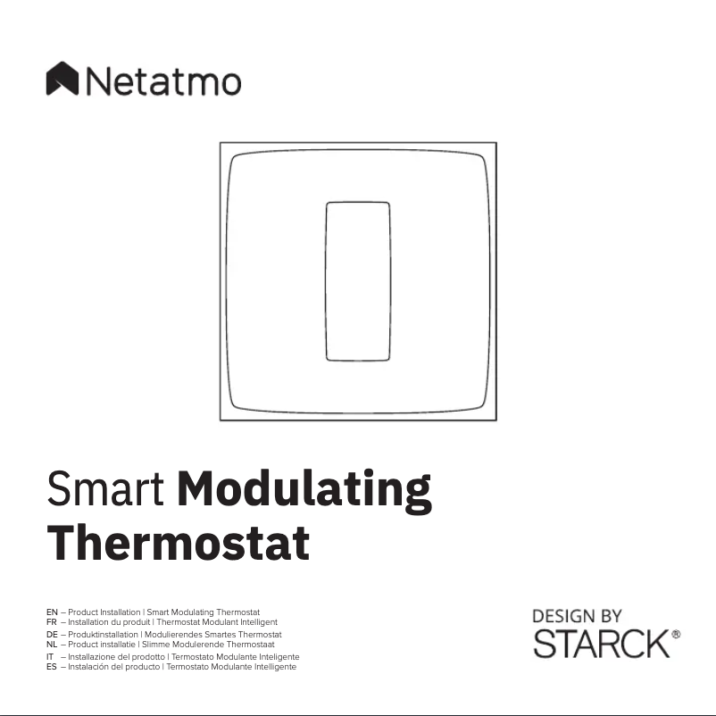 Página 1 del manual Manual de usuario Netatmo Smart Modulating Thermostat