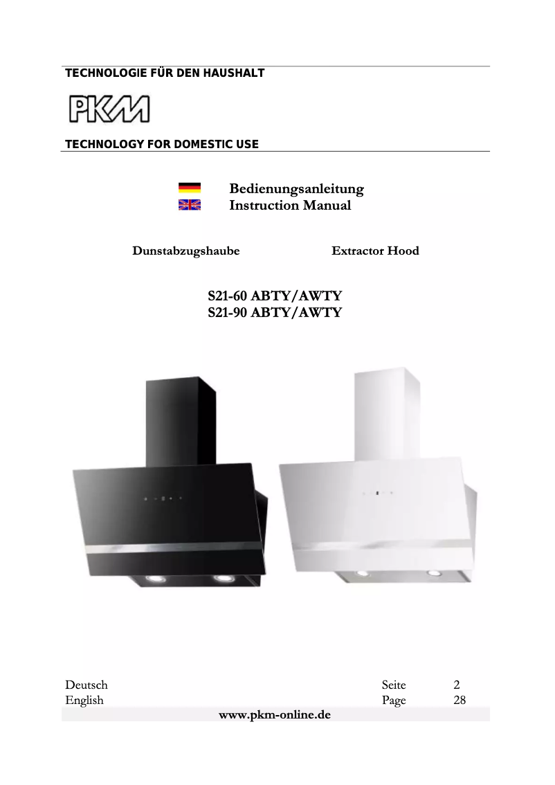 Page 1 de la notice Manuel utilisateur PKM S21-60 ABTY