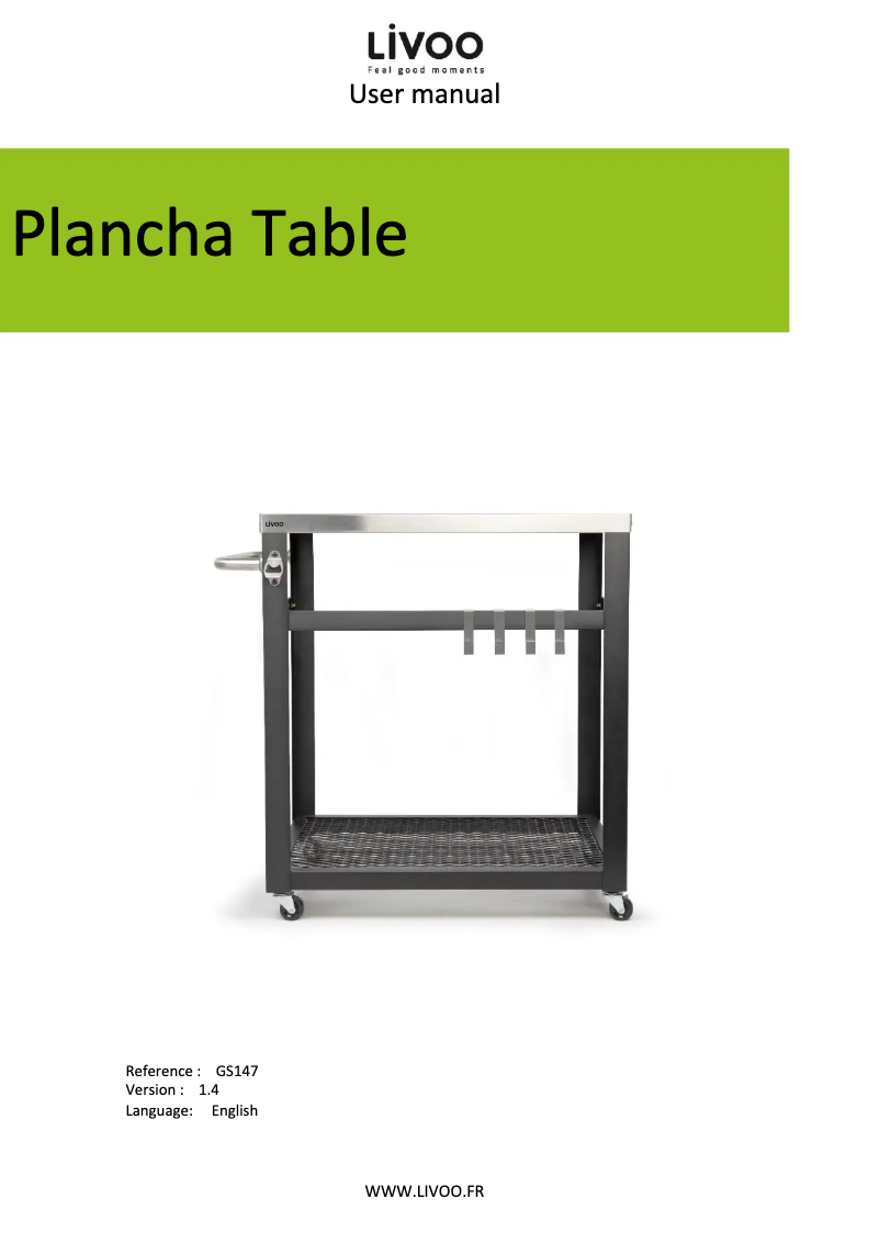 Page 1 de la notice Manuel utilisateur Livoo GS147