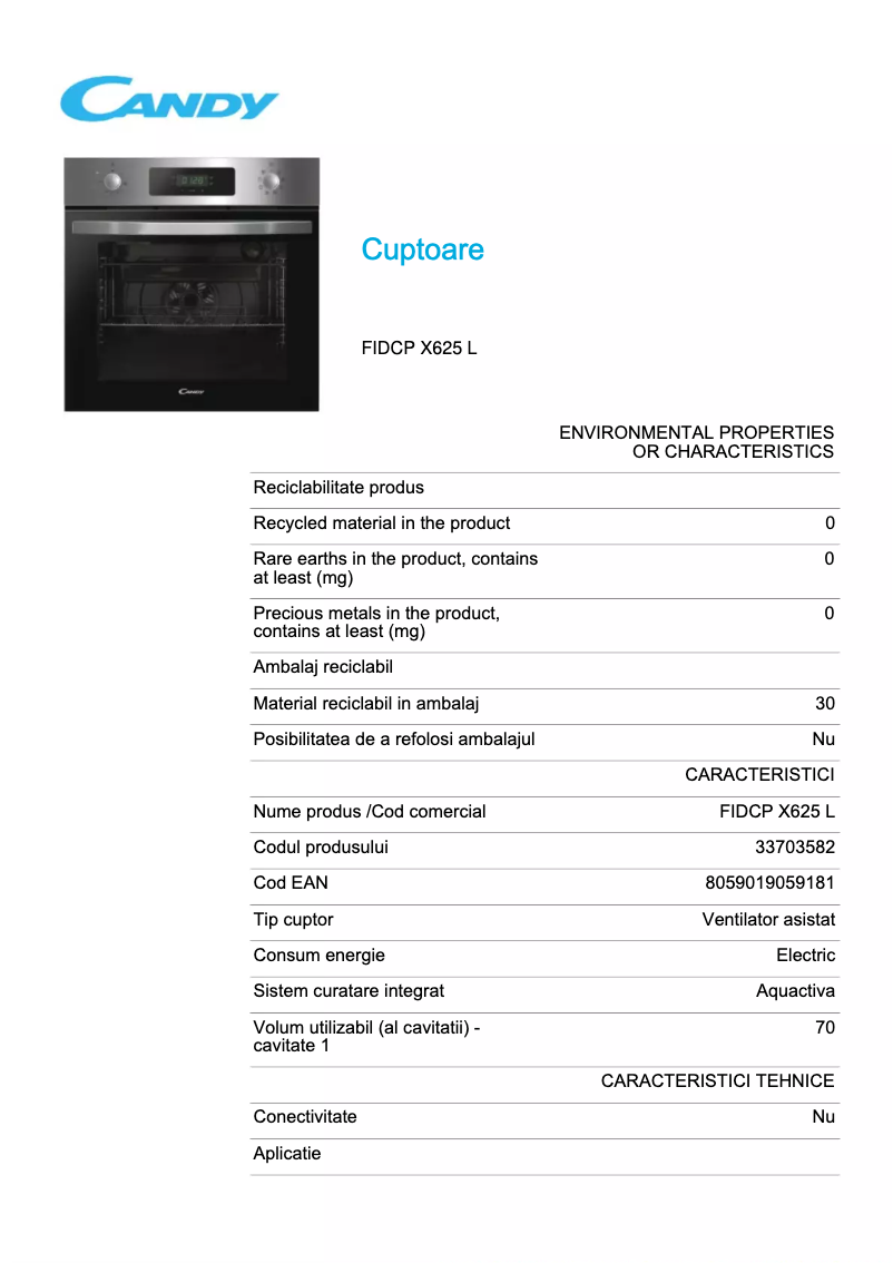 Image de la première page du manuel de l'appareil FIDCP X625 L