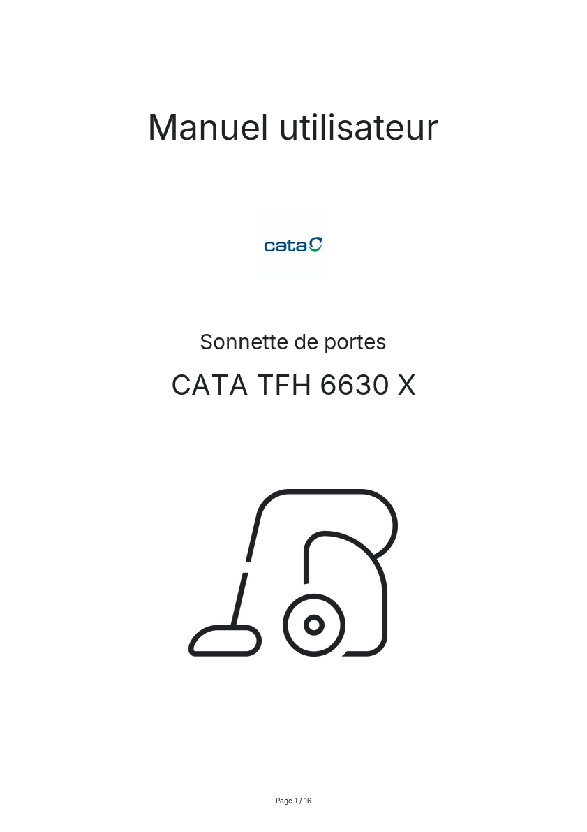 Image de la première page du manuel de l'appareil TFH 6630 X
