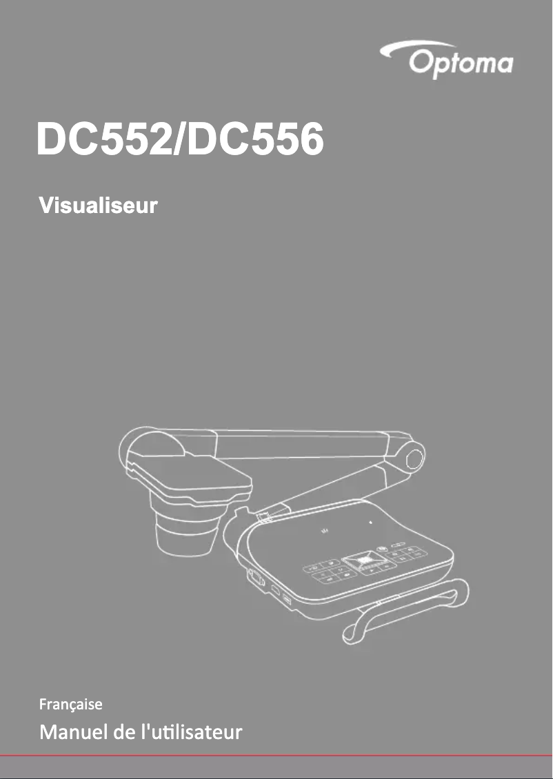 Page n°1 - Manuel utilisateur Optoma DC552